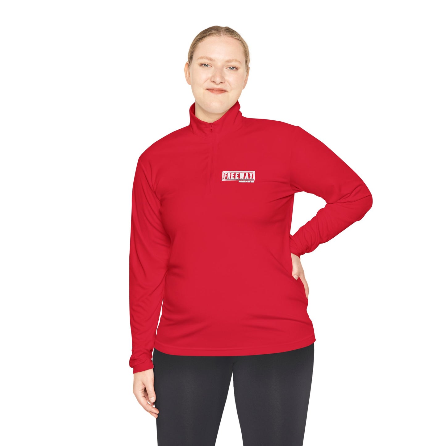 Minimal White Quarter-Zip Pullover