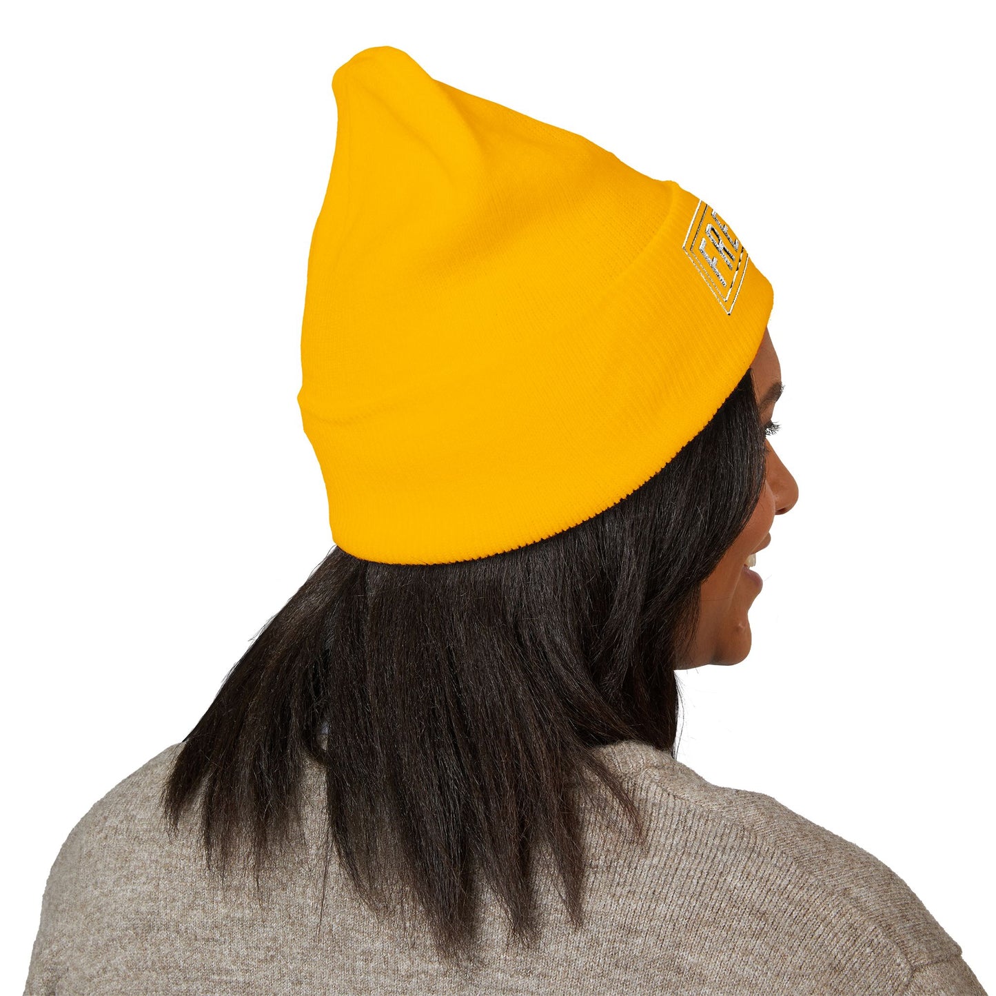Embroidered "FREEWAY" Cuffed Beanie – Classic Knit Winter Hat