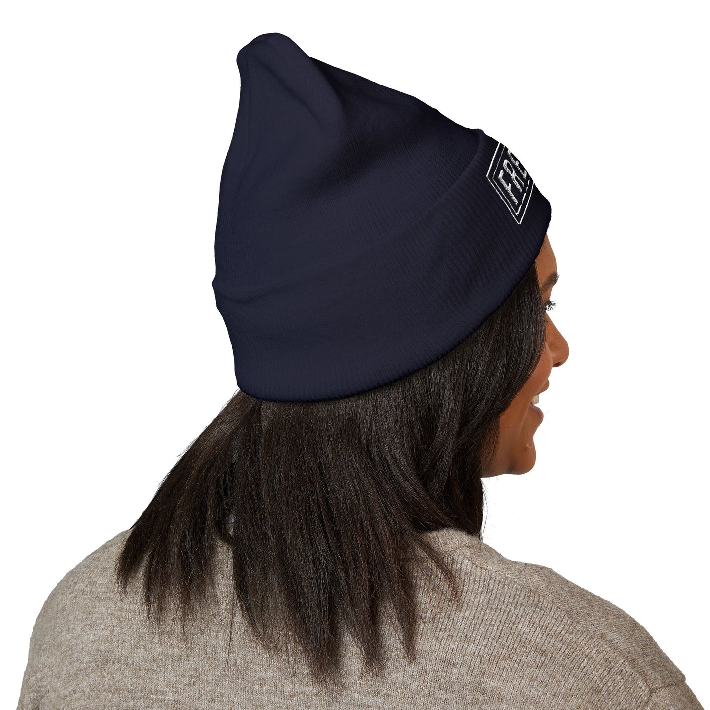 Embroidered "FREEWAY" Cuffed Beanie – Classic Knit Winter Hat