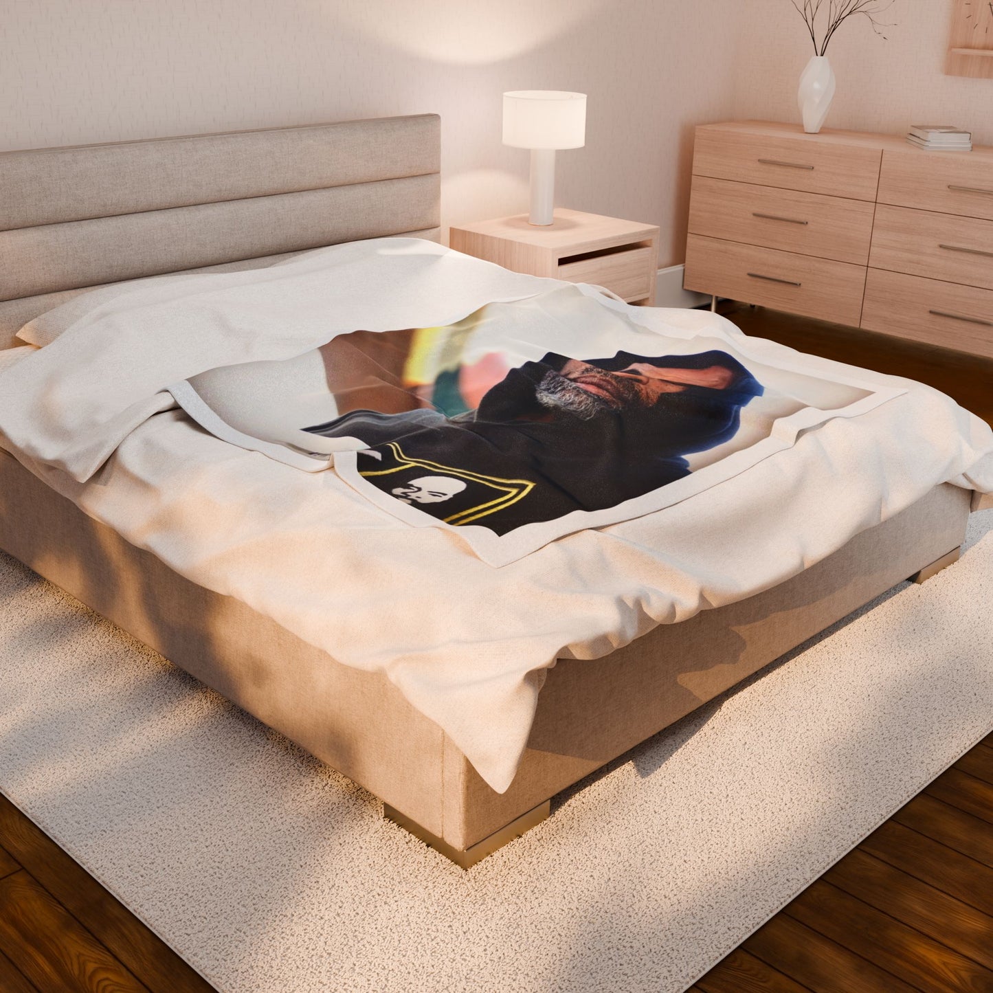 Freeway Velveteen Plush Blanket — Portrait Hoodie Design