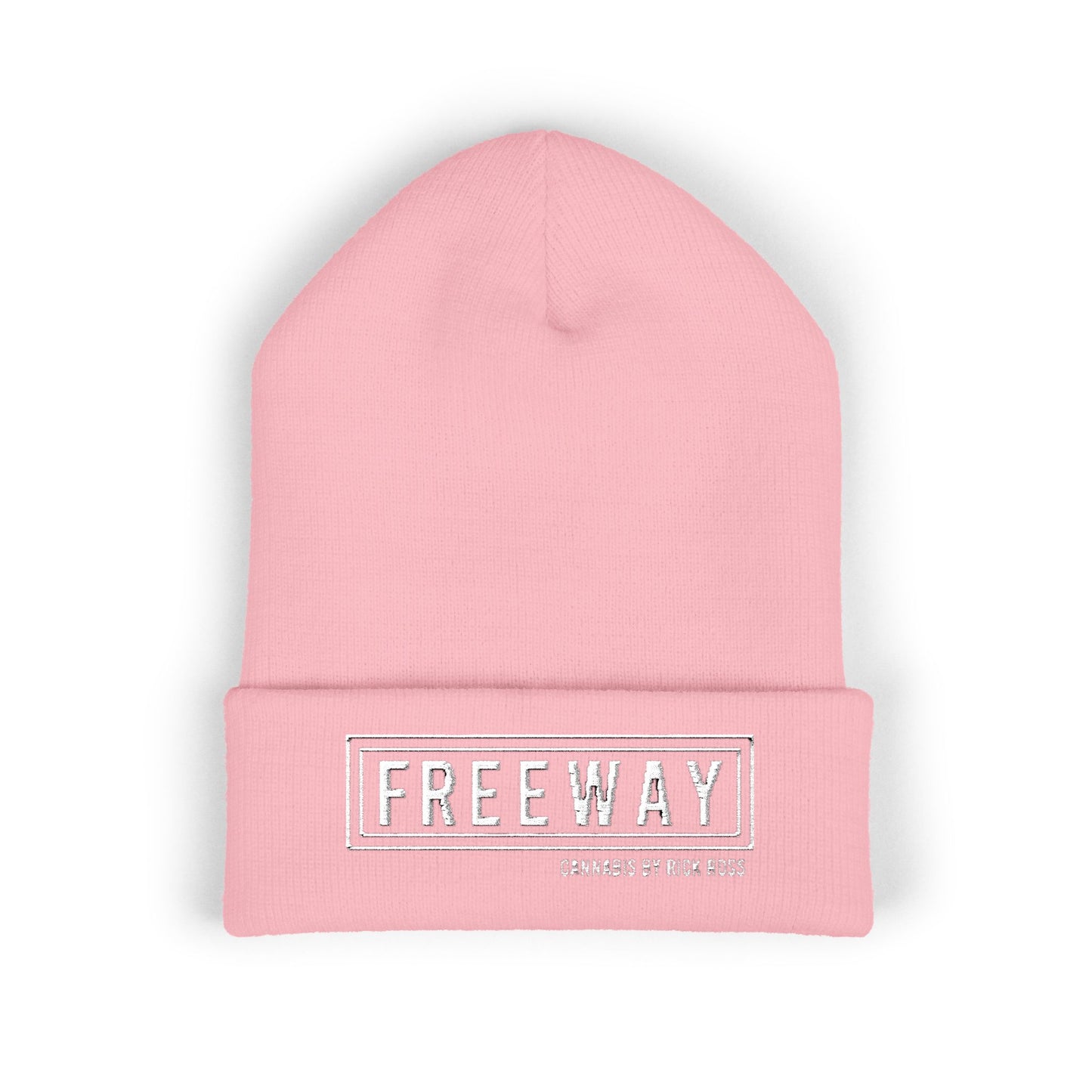 Embroidered "FREEWAY" Cuffed Beanie – Classic Knit Winter Hat