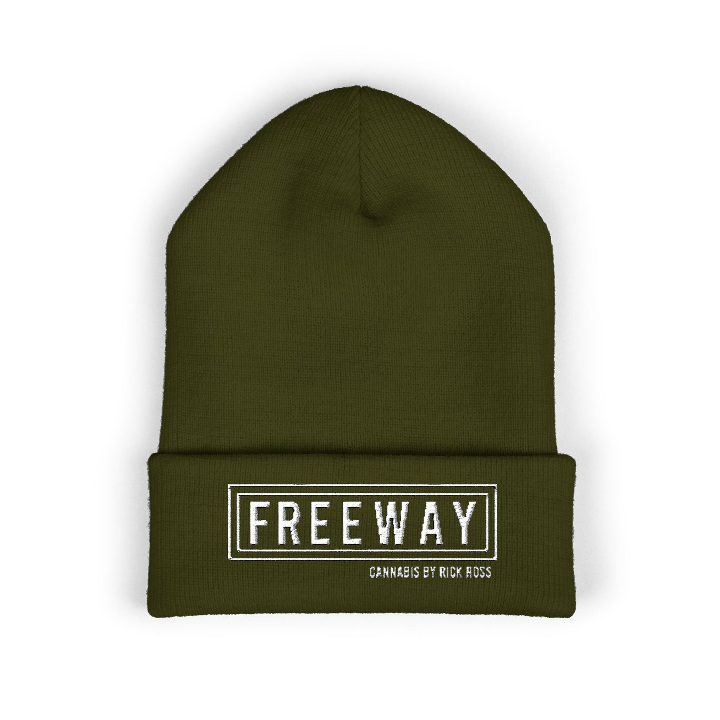 Embroidered "FREEWAY" Cuffed Beanie – Classic Knit Winter Hat