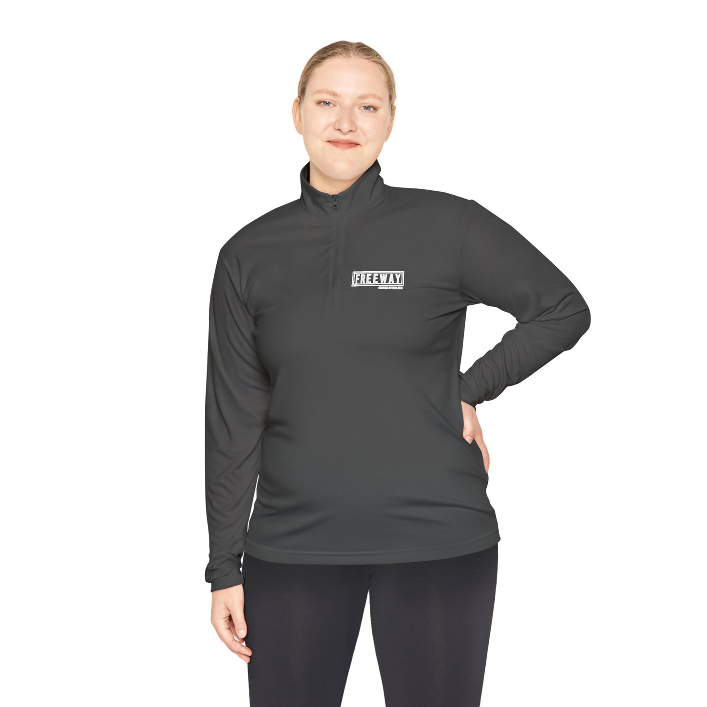 Minimal White Quarter-Zip Pullover