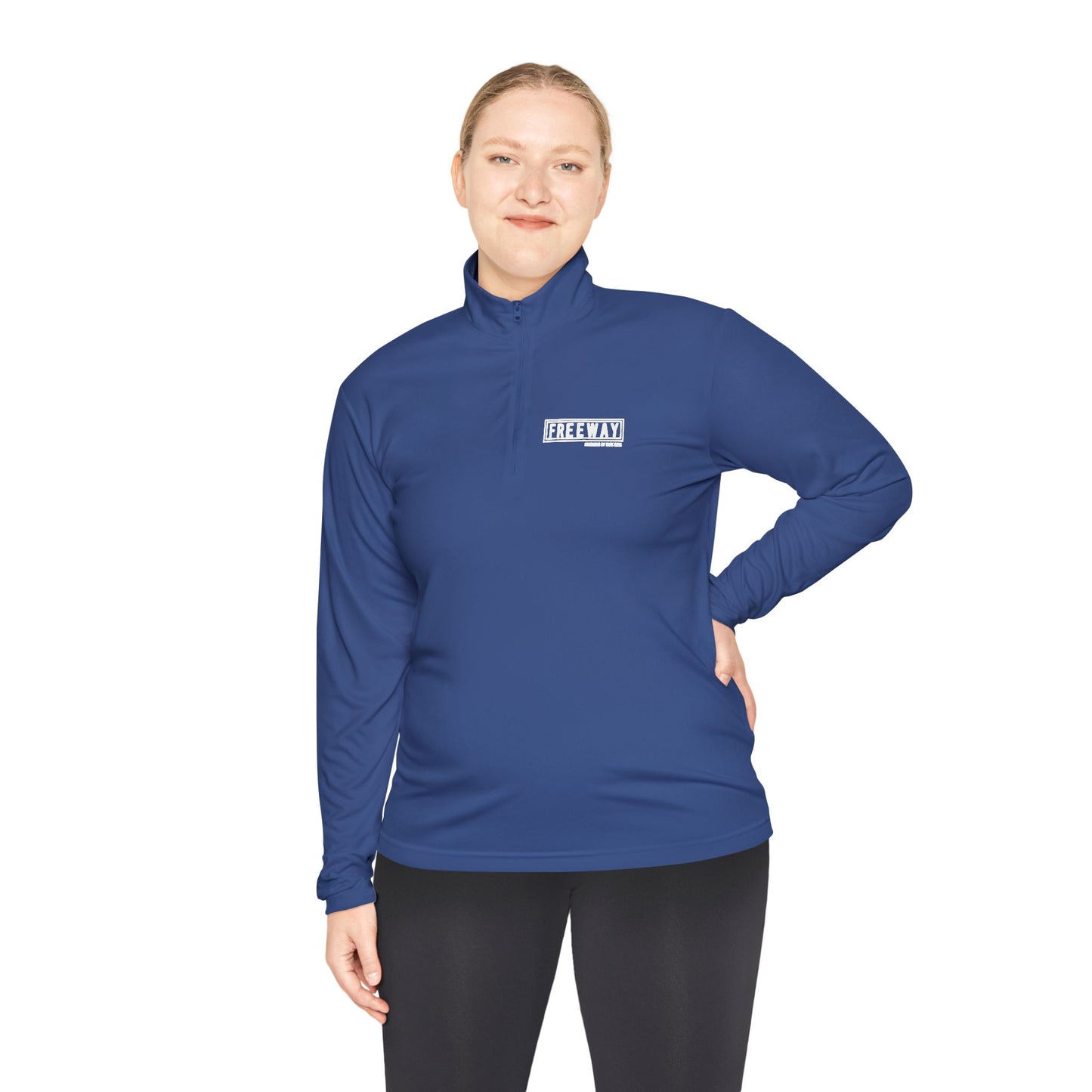 Minimal White Quarter-Zip Pullover