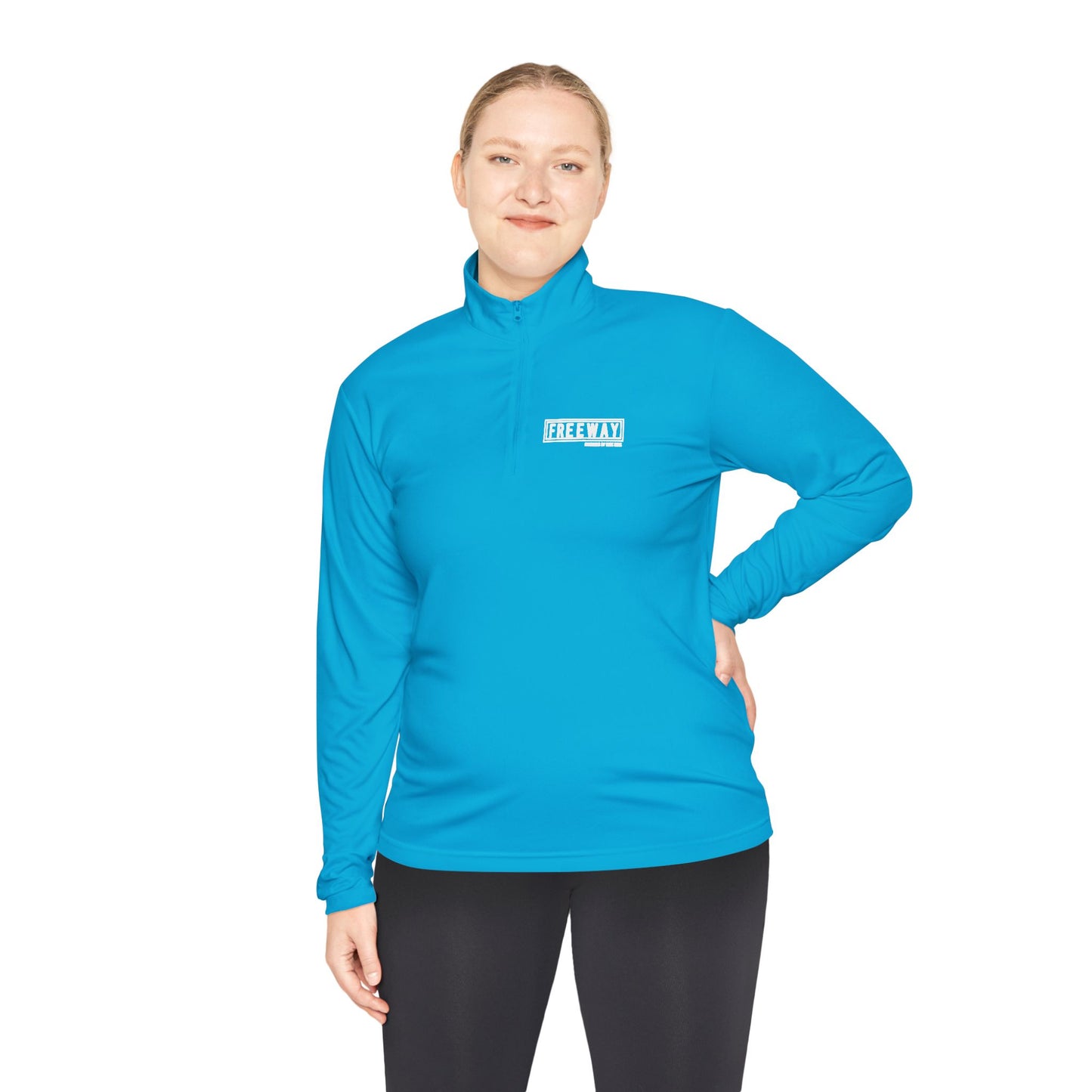 Minimal White Quarter-Zip Pullover