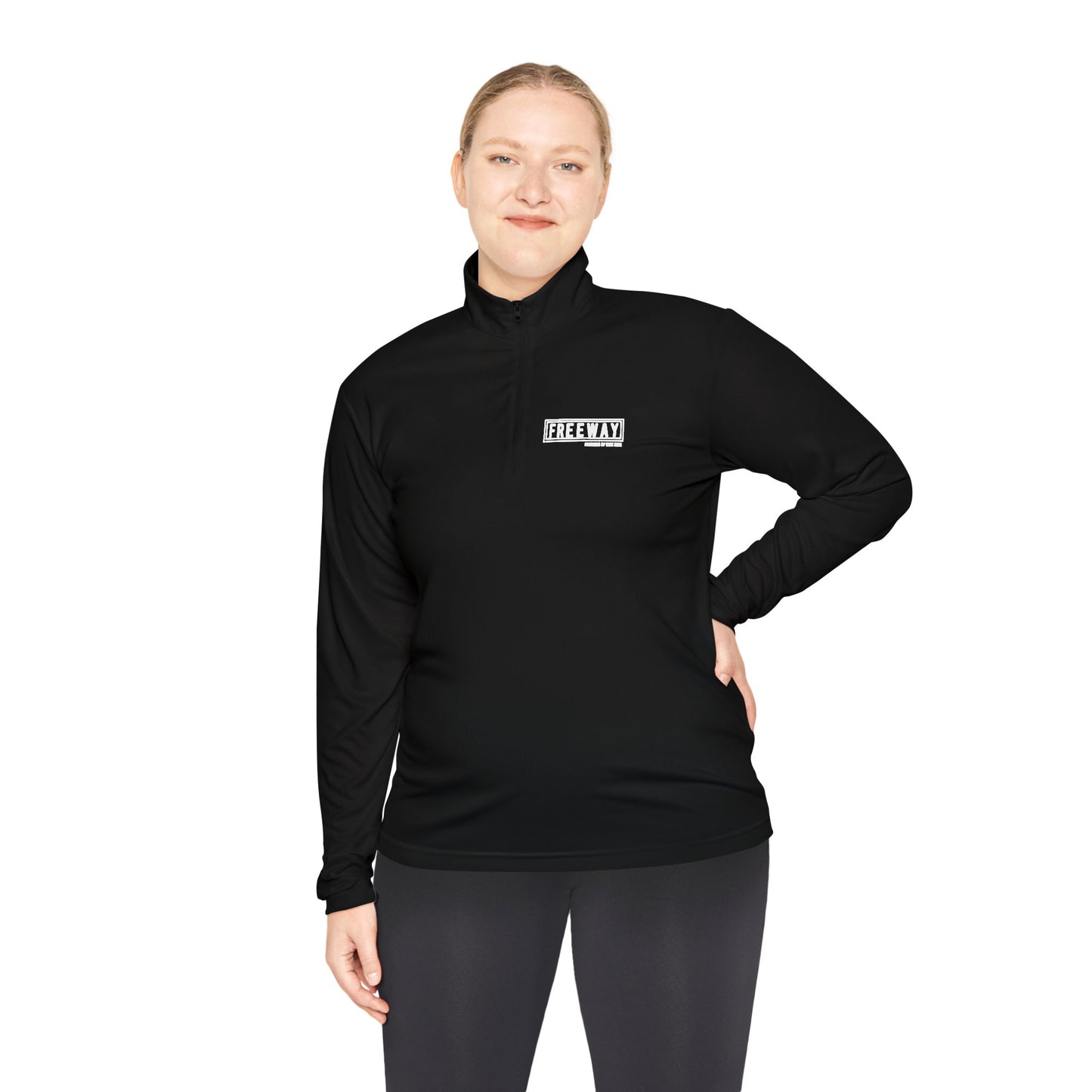 Minimal White Quarter-Zip Pullover