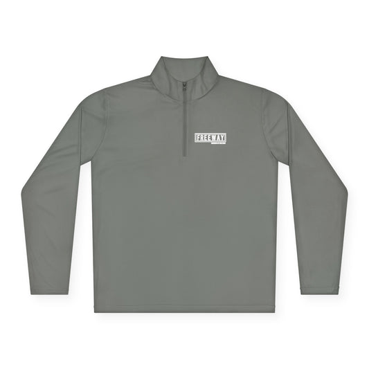 Minimal White Quarter-Zip Pullover