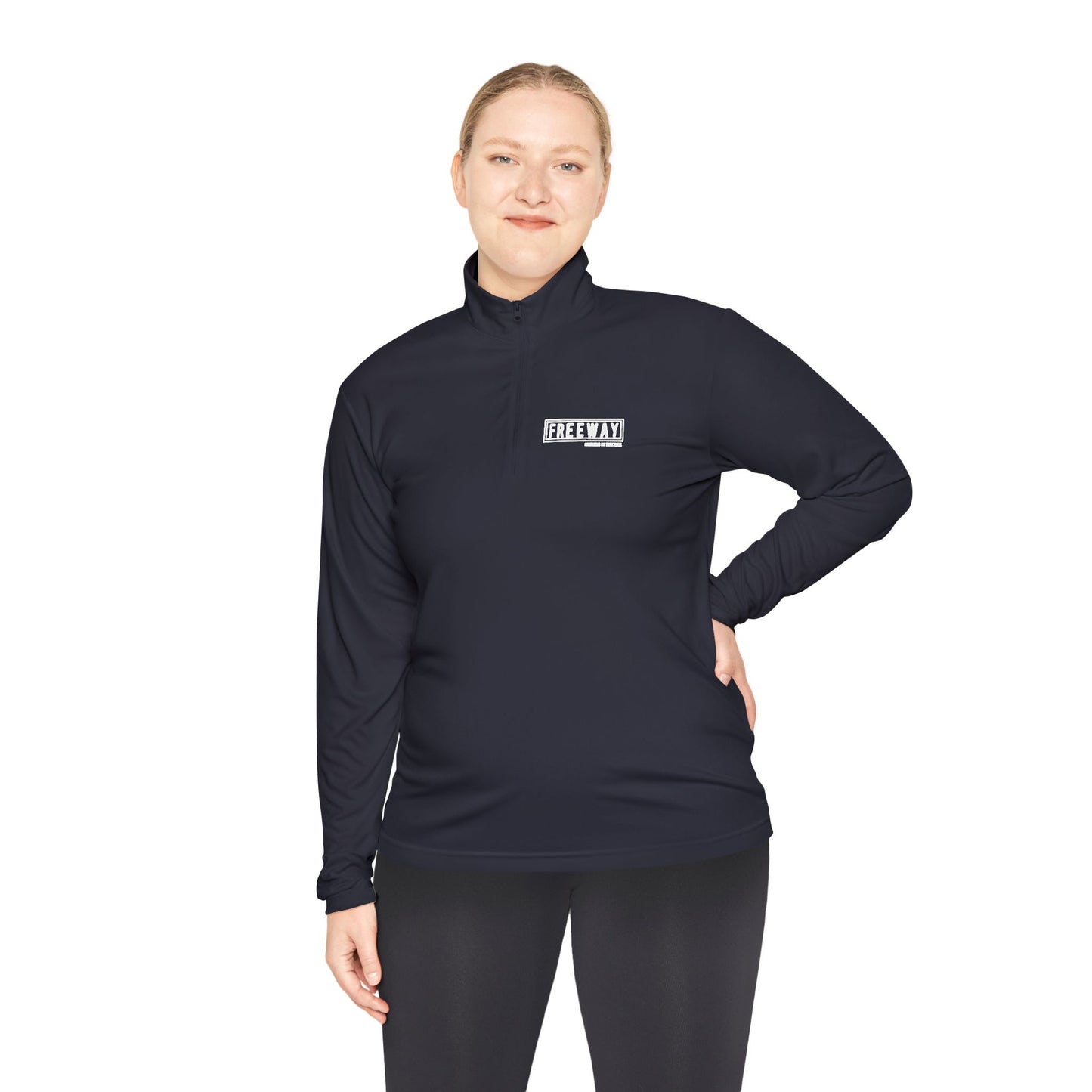 Minimal White Quarter-Zip Pullover