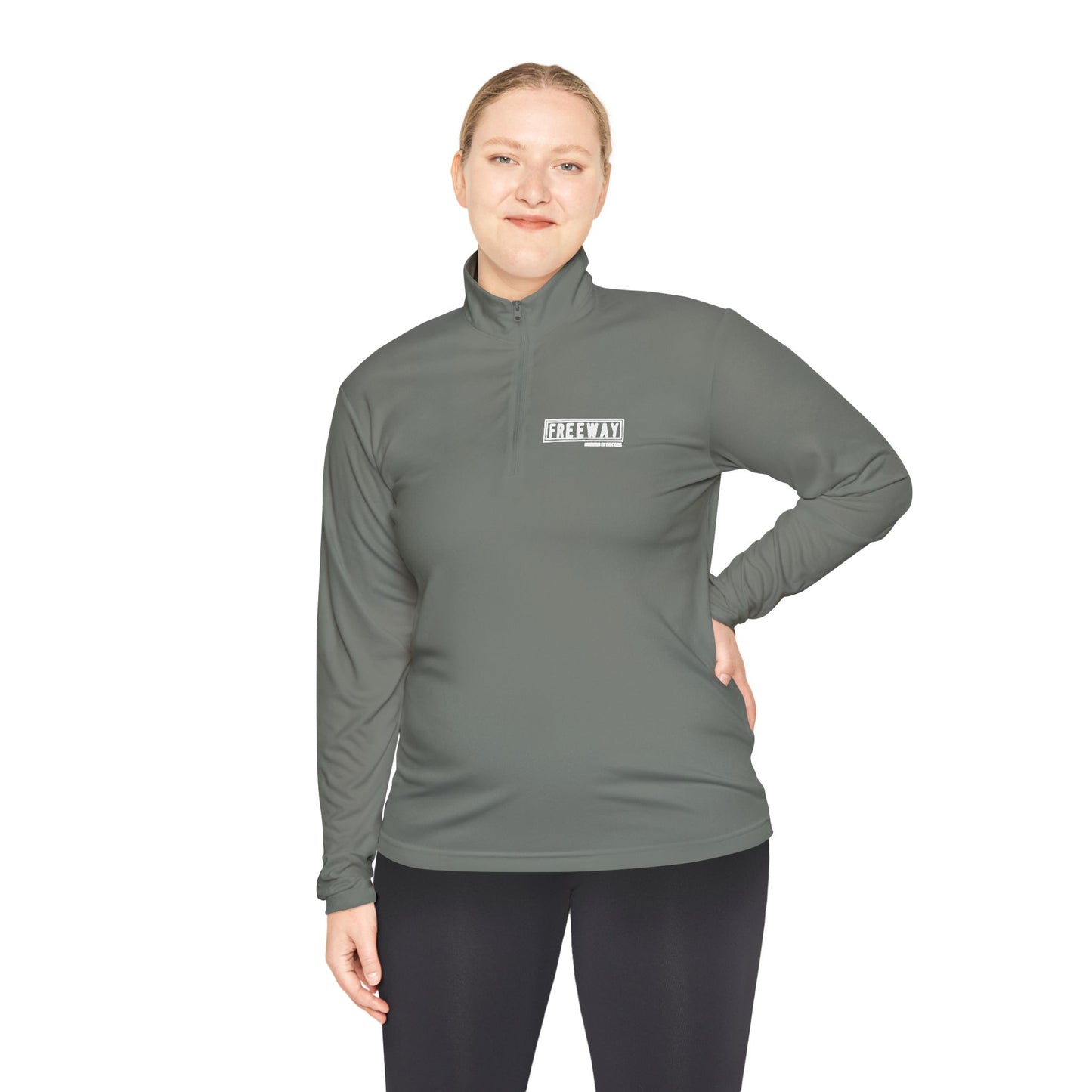 Minimal White Quarter-Zip Pullover