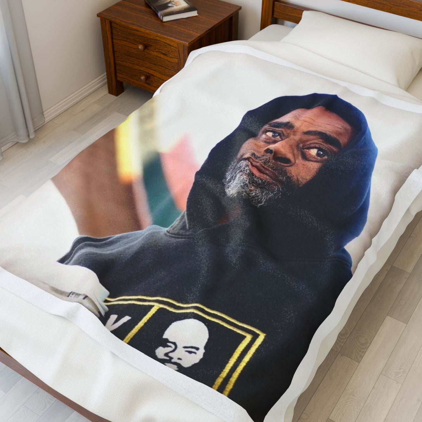 Freeway Velveteen Plush Blanket — Portrait Hoodie Design