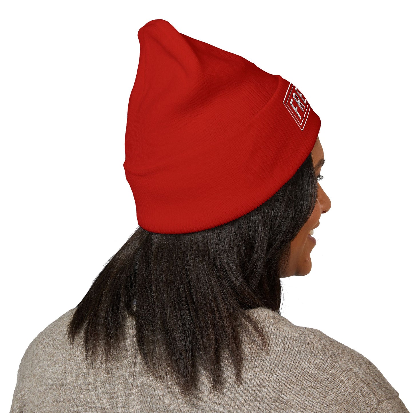 Embroidered "FREEWAY" Cuffed Beanie – Classic Knit Winter Hat