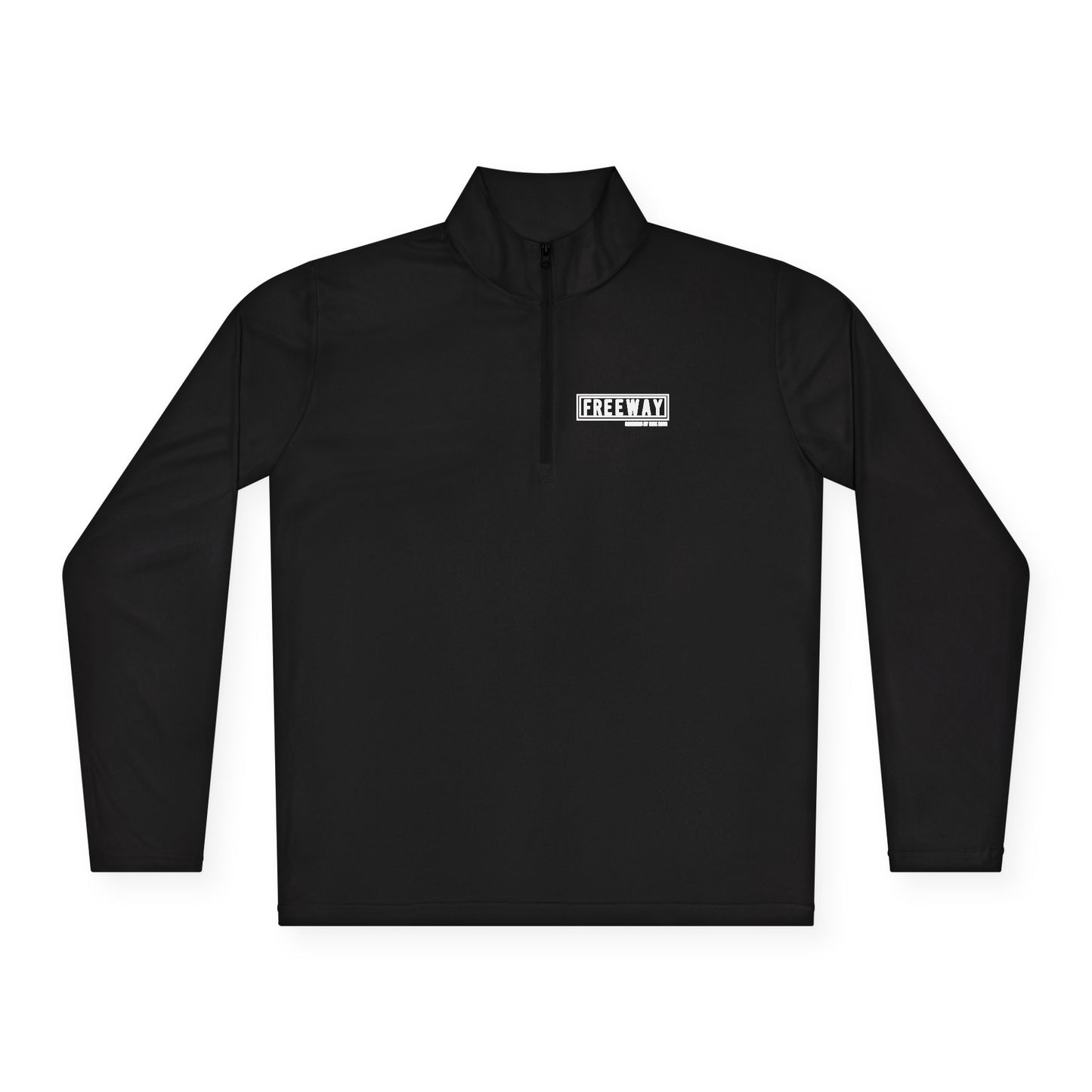 Minimal White Quarter-Zip Pullover